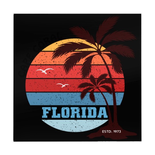 Cape Coral Est.1973 Vintage Florida summer Gift Mahjong Mats