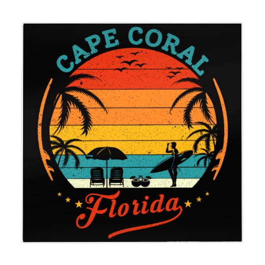 Cape Coral Est.1973 Vintage Florida summer Gift Mahjong Mats