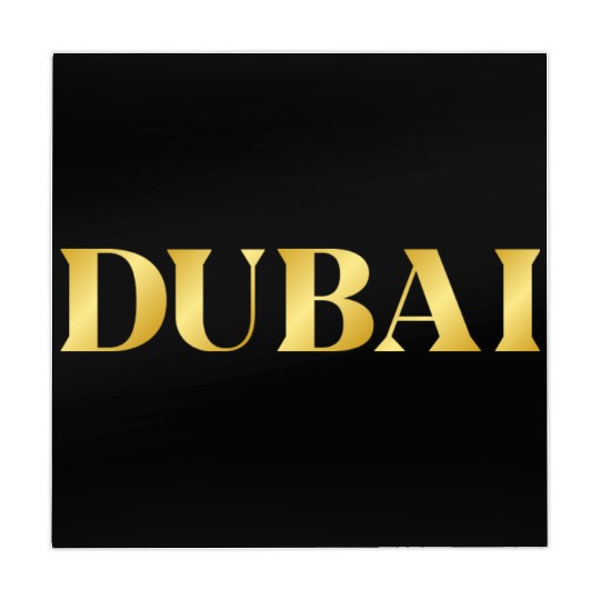 Modern Gold Glam Dubai City Typography Mahjong Mats
