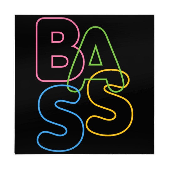 Modern LGBTQ Color BASS Typography for bassists Mahjong Mats