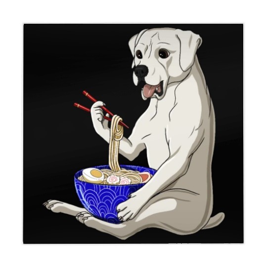 Funny Kawaii Ramen Noodles American Bulldog Mahjong Mats