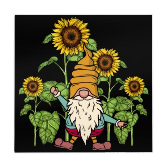 Gnome Sunflower Gardening Gnomes Mahjong Mats