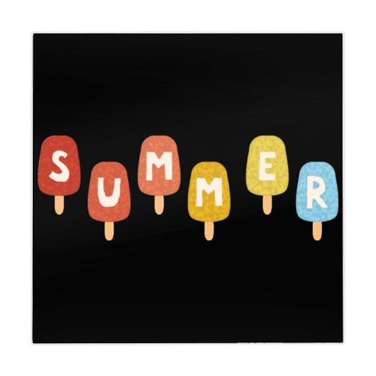 Colorful ICE CREAM STICKS with SUMMER Word Mahjong Mats