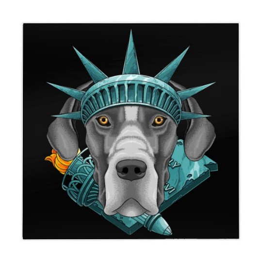 Statue Of Liberty Great Dane 4th Of July Dog USA A Mahjong Mats