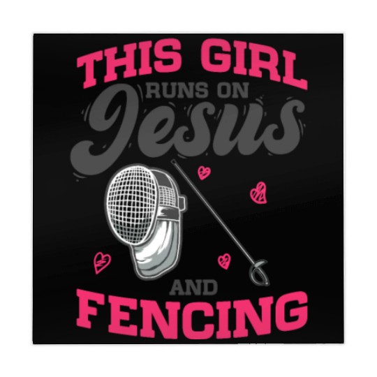Fencer This Girl Runs On Jesus And Fencing Mahjong Mats