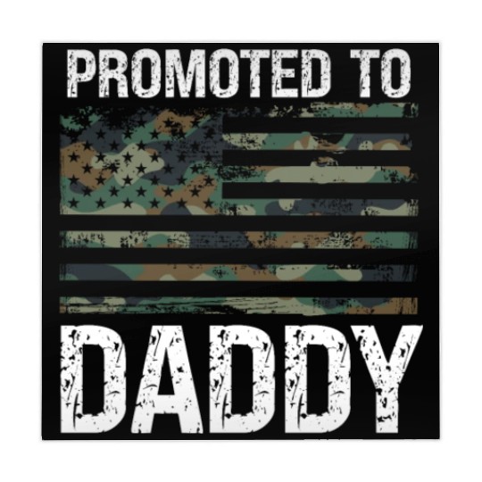 Promoted To Daddy Camo USA Patriot New Father Dad Mahjong Mats