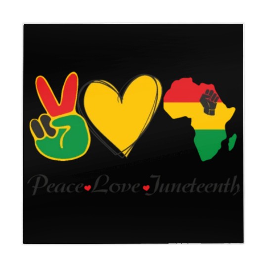 Peace Love Juneteenth, Freedom Day America African Mahjong Mats