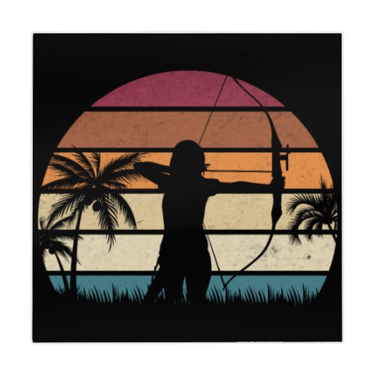 Archery Woman Archer Bow And Arrow Archery Girl Mahjong Mats