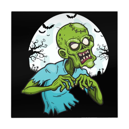 Creepy Scary Zombie Cute Adorable Halloween Zombie Mahjong Mats