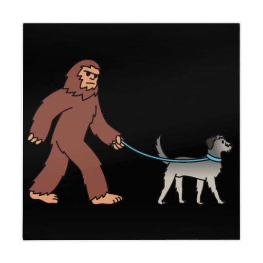 Bigfoot Sasquatch Walking Irish Wolfhound Mahjong Mats