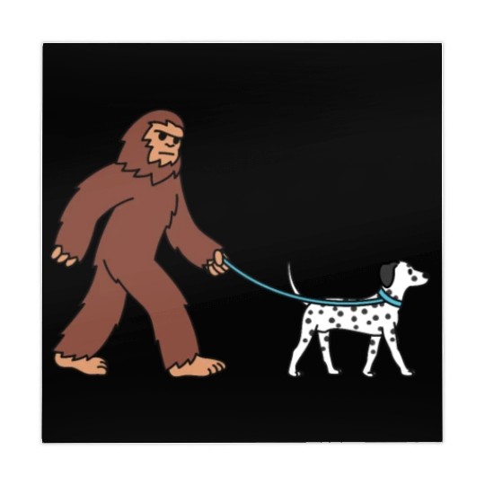 Bigfoot Sasquatch Walking Dalmatian Mahjong Mats