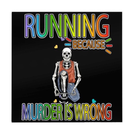 Running Because Murder Is Wrong Funny Humor Mahjong Mats