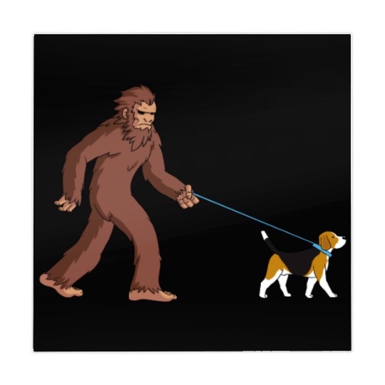 Bigfoot Sasquatch Walking Beagle Mahjong Mats