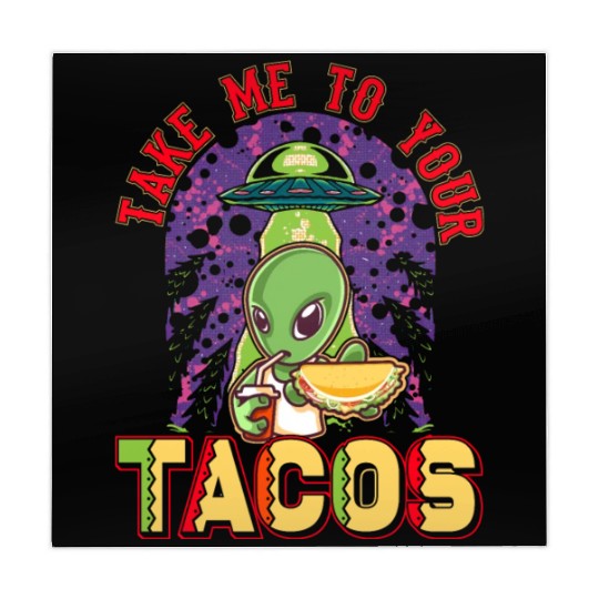 Funny Taco Alien Mexican Food Lover Mahjong Mats