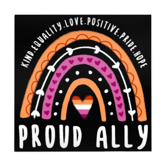 Proud Ally Lesbian Pride Rainbow Mahjong Mats