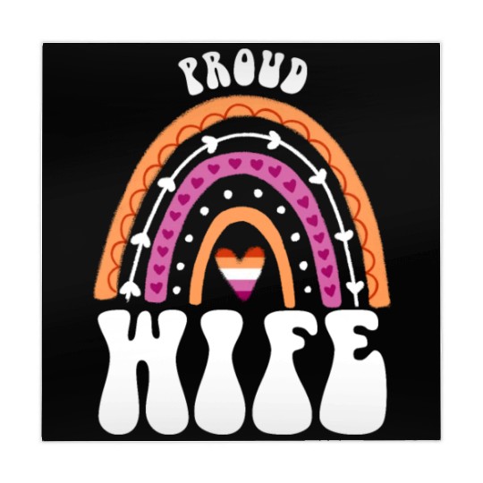 Proud Wife Lesbian Pride Rainbow Mahjong Mats