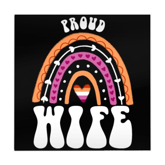 Proud Wife Lesbian Pride Rainbow Mahjong Mats