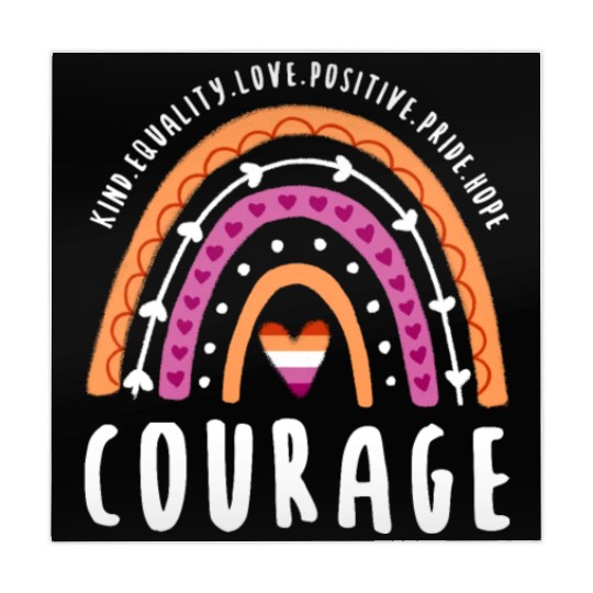 Courage Lesbian Pride Rainbow Mahjong Mats