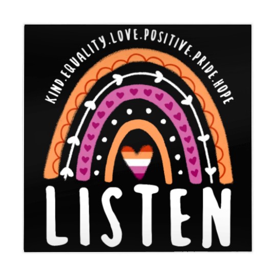 Listen Lesbian Pride Rainbow Mahjong Mats