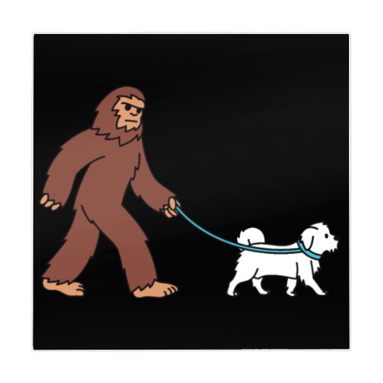 Bigfoot Sasquatch Walking Maltese Mahjong Mats