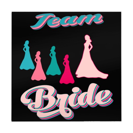 team bride silhouettes bachelorette party Mahjong Mats