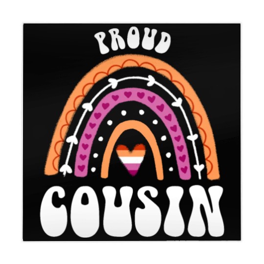 Proud Cousin Lesbian Pride Rainbow Mahjong Mats