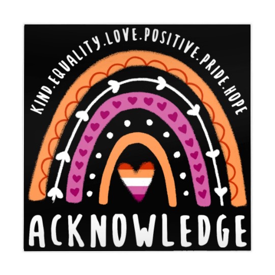 Acknowledge Lesbian Pride Rainbow Mahjong Mats