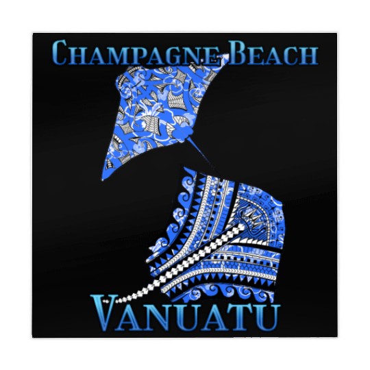 Champagne Beach Vacation Tribal Stingrays Mahjong Mats
