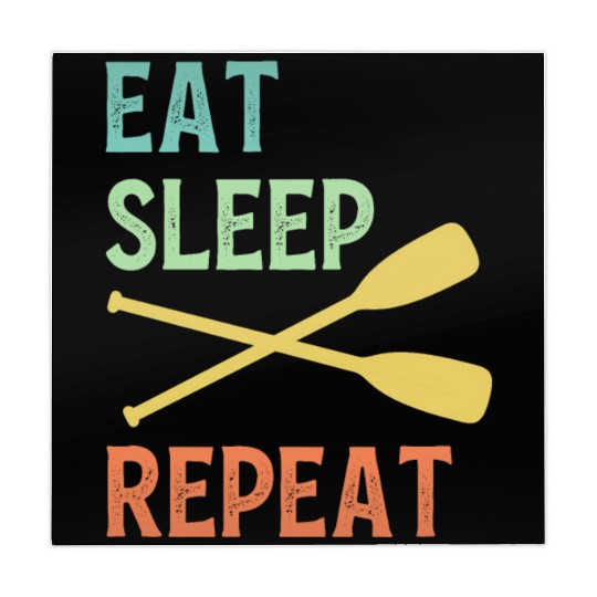 Eat Sleep Paddle Repeat Vintage Canoe Kayak Mahjong Mats