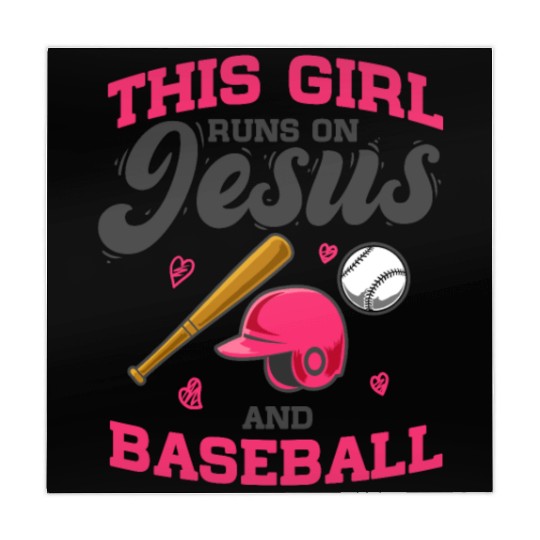 Pitcher Bat This Girl Runs On Jesus And Baseball Mahjong Mats