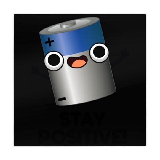 Stay Positive Funny Battery Pun Mahjong Mats