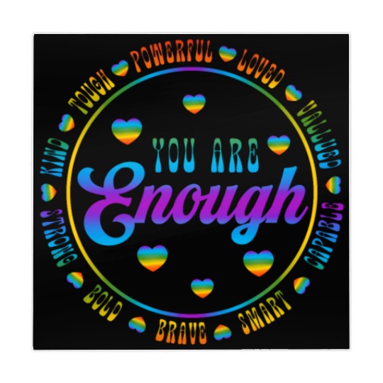 You Are Enough LGBTQ Inspirational Mahjong Mats