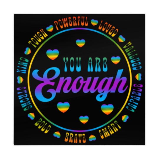 You Are Enough LGBTQ Inspirational Mahjong Mats