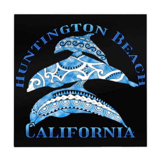 Huntington Beach California Vacation Tribal Dolphi Mahjong Mats