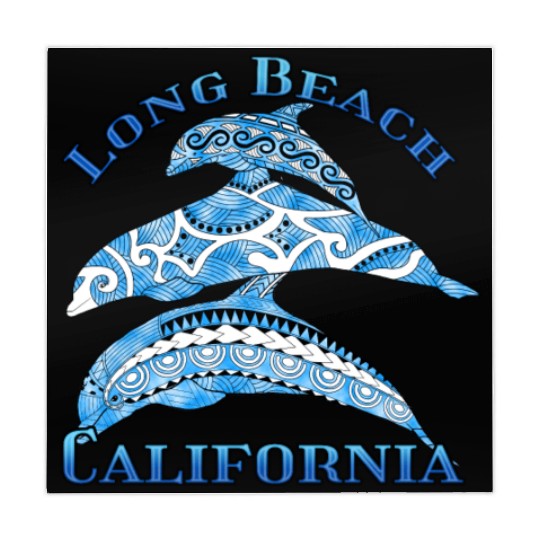 Long Beach California Vacation Tribal Dolphins Mahjong Mats