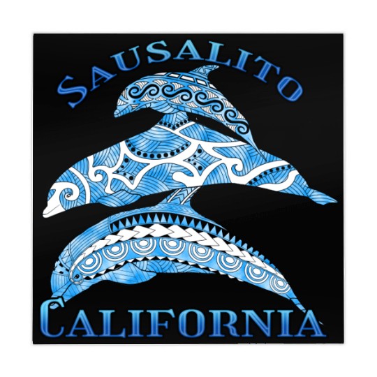 Sausalito California Vacation Tribal Dolphins Mahjong Mats