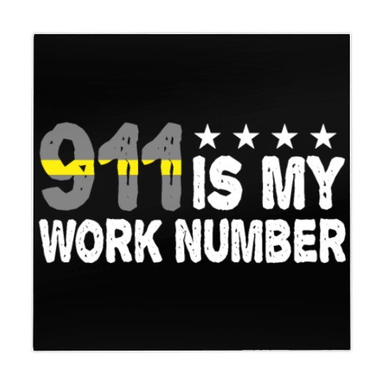 911 Is My Work Number Yellow Line Police Dispatch Mahjong Mats
