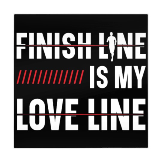 Finish Line Is My Love Line Runner Marathon Mahjong Mats