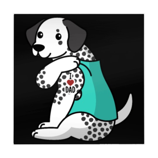 I Love Dad Dalmatian Mahjong Mats