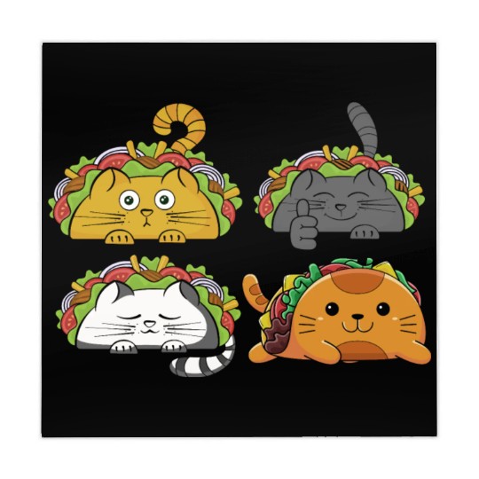 Cute Taco Cats Mexican Taco Lover Mahjong Mats