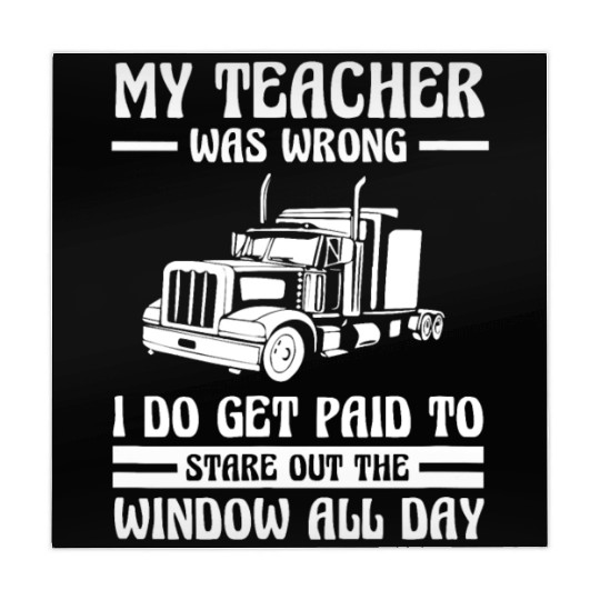 Funny Truck Driver Mahjong Mats Trucker Gift Teacher Was