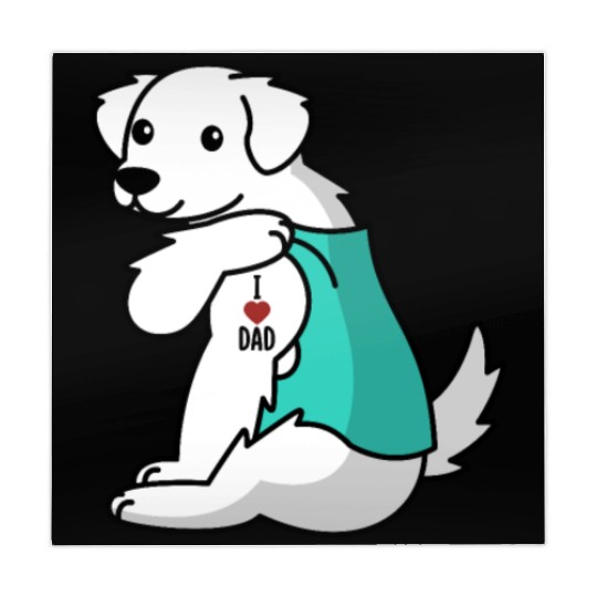 I Love Dad Great Pyrenees Mahjong Mats