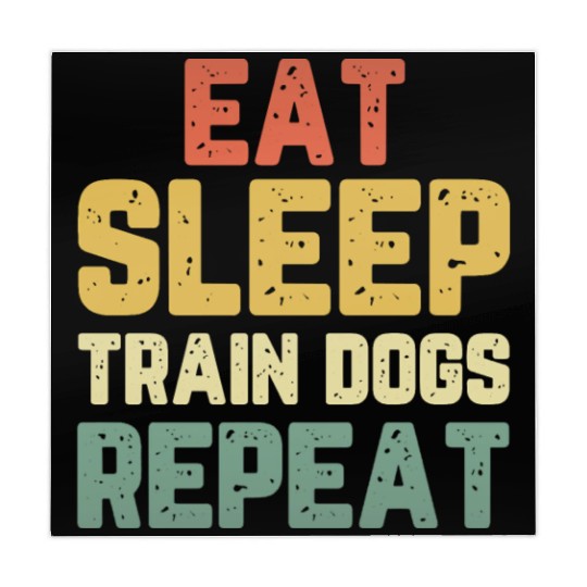 Eat Sleep Train Dogs Trainer Training Gift Vintage Mahjong Mats