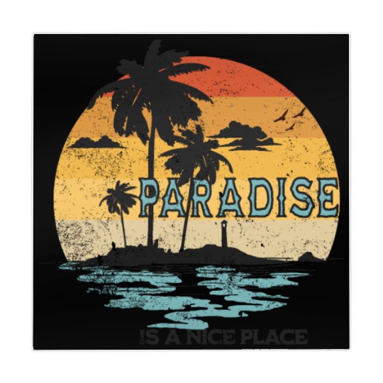 Paradise Is A Nice Place Summer Beach Vintage Mahjong Mats