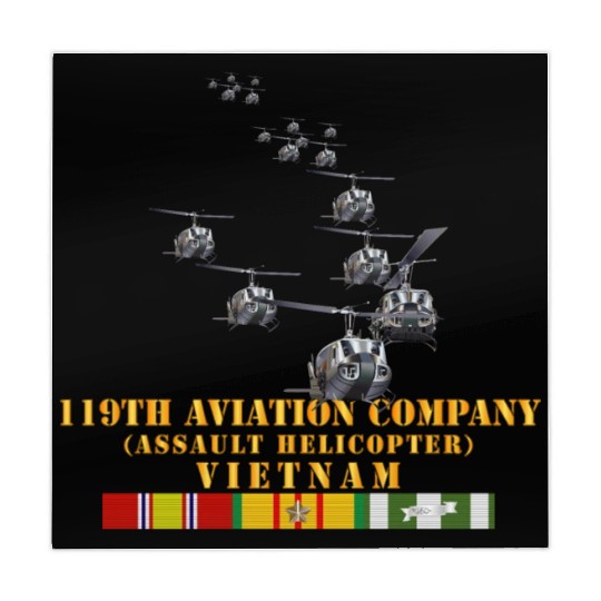 Army 119th Aviation Company Assault Helicopter w V Mahjong Mats