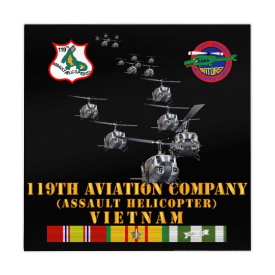 Army 119th Aviation Company Assault Helicopter w S Mahjong Mats