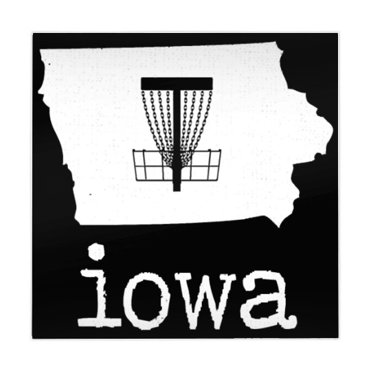State of Iowa Disc Golf Mahjong Mats Golfer Golfing