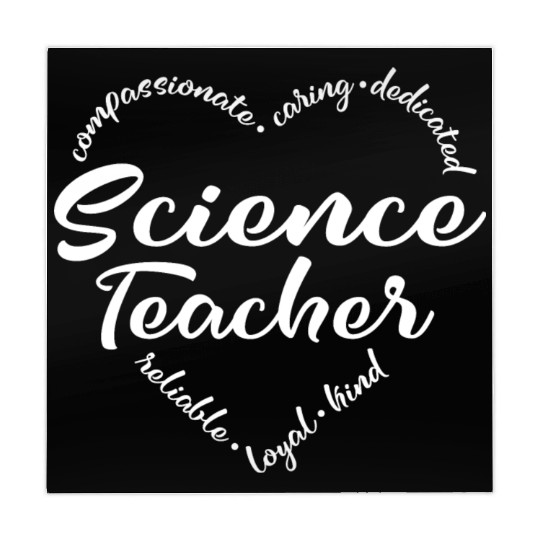 Science teacher with heart design Mahjong Mats