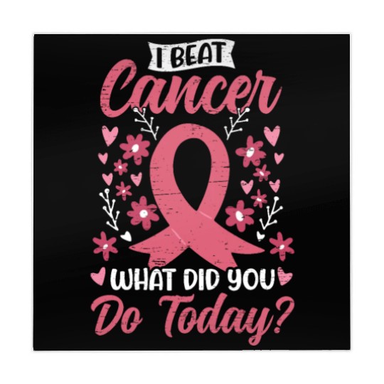 I Beat Cancer Pink Ribbon - Breast Cancer Mahjong Mats