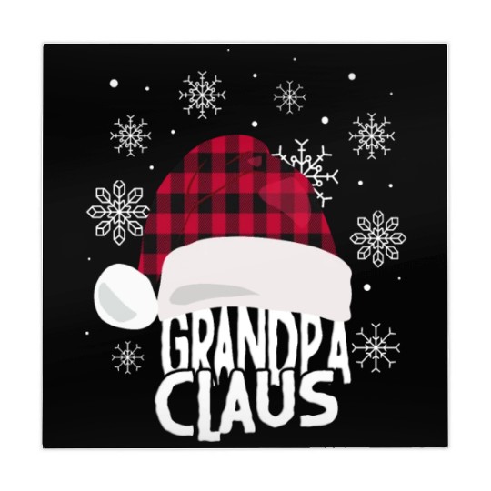 Mens Grandpa Claus Christmas Buffalo Plaid Santa Mahjong Mats